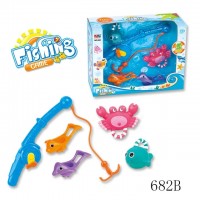 Factory kids plastic bath toy set swimming fish play game game fishing toys With Tool Toy