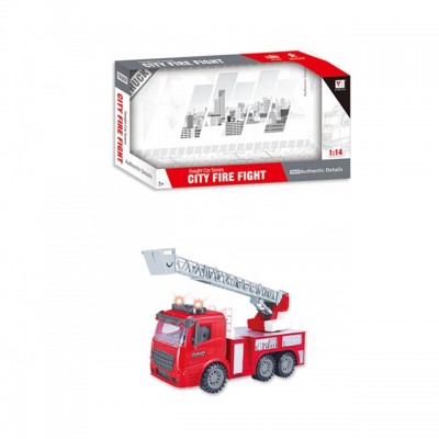 promotional funny sound toy friction car toy fire truck toy