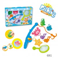 Kids funny plastic fishing game set toy