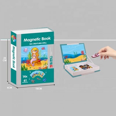 kids puzzle magnetic shape kid play  diy kids toy stems toys puzzle magnetic book box